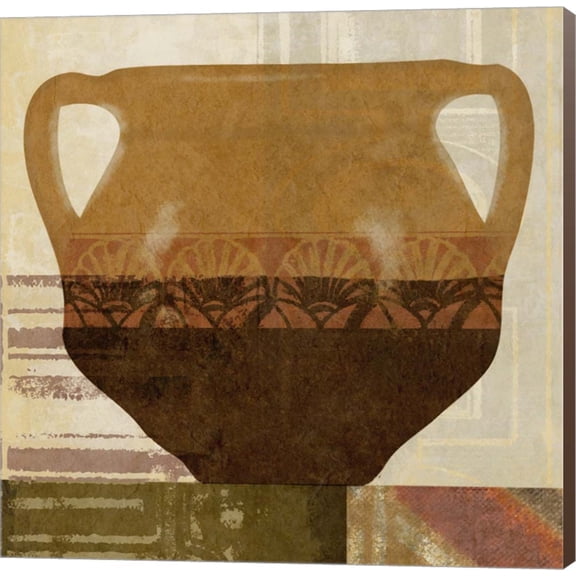 Ethnic Pot II by Alonzo Saunders, Canvas Wall Art, 12W x 12H