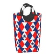 thumbnail image 6 of DouZhe 50L Rectangular Laundry Basket, Patriotic Red White Blue 3D Stars Prints Waterproof Foldable Laundry Hamper with Aluminum Handles, 6 of 6