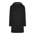 thumbnail image 7 of UAMVSH Women's Casual Cowl Neck Long Sleeve Hoodie Plus Size Dress Hooded Sweatshirts with Pockets Soft Zipper High-Low Pullover Tops(5X-Large,Black), 7 of 7