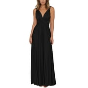 Avamo Women's Convertible Multi Way Dress Wrap Maxi Dress Party Dresses Sexy Backless Solid Long Dress