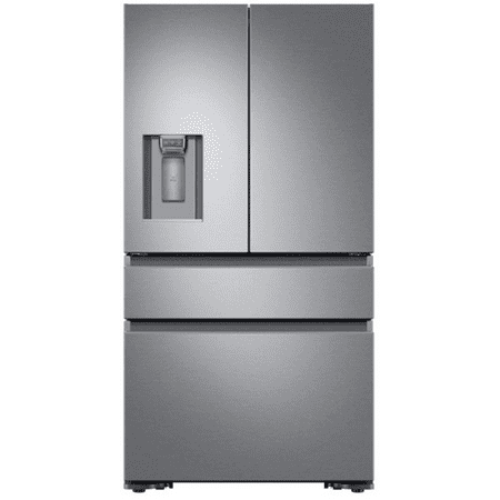 Dacor Transitional DRF36C000SR 36" Freestanding 4 Door French Door Refrigerator with 22.6 Cu. Ft. Total Capacity, External Water Dispenser, Ice Maker, FreshZone Drawers, LED Lighting, Stainless Steel