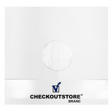 300 CheckOutStore Paper Record Inner Sleeves Polylined With Hole for 12
