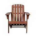 thumbnail image 5 of Westport Outdoor Patio Traditional Acacia Wood Adirondack Chair, Dark Brown, 5 of 9