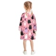 thumbnail image 3 of Girls' long-sleeved dress Cheerful Ghost and Black Cat Girls' A-line dress with ribbed cuffs Soft and comfortable, 3 of 6