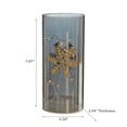 thumbnail image 2 of Led Cylinder Glass Stand 7.88" Gold Snowflake Large, 2 of 3