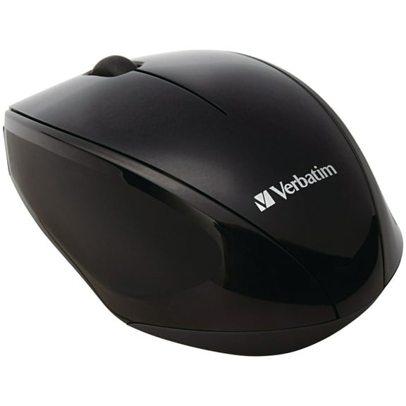 Verbatim Cordless Blue-LED Computer Mouse, Multi-Trac, 3 Buttons, 2.4 GHz (Black)