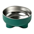 thumbnail image 2 of Tazón para perros de gato Tazón de alimentos de agua multiusos fáciles de limpiar acero inoxidable portátil moderno comedero para comer alimentador de Verde, 2 of 8