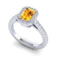 thumbnail image 2 of 2.95 Carat Natural Diamond Citrine Gemstone Beautiful Anniversary Ring for Ladies Solid 14K White Gold Size 10.5 by Diamond-Capitals, 2 of 8
