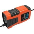 thumbnail image 2 of Red 6V/12V 2A Smart Battery Charger for Cars & Motorcycles - 3-Stage Automatic Charging, LCD Display, Multi-Protection (Overcharge/Overvoltage/Short Circuit), Microprocessor Control, 85% Efficiency,, 2 of 7