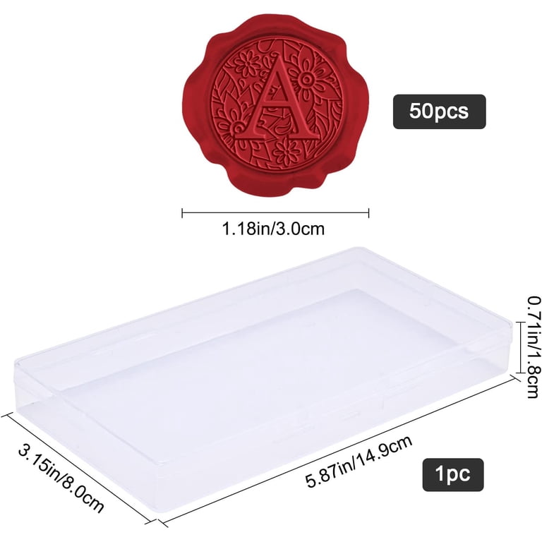 50pcs Red Wax Seal Stickers – Self-Adhesive Butterfly Design, 1.18 Inch | For Wedding Invitations, Gift Wrapping, Crafts