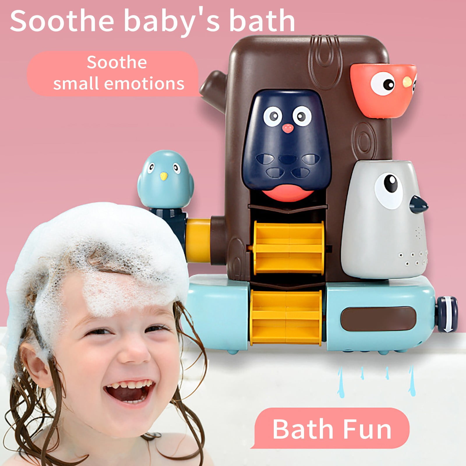 〖TOTO〗Bath Toy Wheels Bathtub Shower Toys Tree Colorful Toys With House