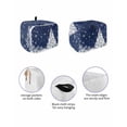thumbnail image 2 of Fsddascl Navy Blue Christmas Tree Small Toaster Cover 2 Slice, Kitchen Appliance Covers, Xmas Tree Snowflake Balls Toaster Oven Cover with Loop, Bread Machine Cover Polyester Dust Cover Protection, 2 of 5