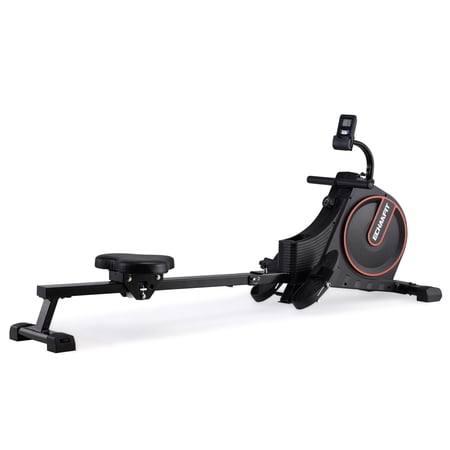 ECHANFIT Magnetic Rower Rowing Machine for Home Use Foldable w/16 Level of Quiet Magnetic Resistance with LCD Monitor and Adjustable Console Angle for Cardio Training (CR49)