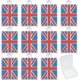 thumbnail image 1 of 1 caja de 30 dijes de la bandera del Reino Unido, esmaltados de doble cara, con la bandera de la Unión Británica, para llavero, bolso de coche, dije rectangular, a granel., 1 of 5