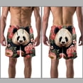 thumbnail image 3 of luoweisi Men's Beach Shorts Quick Dry Swim Trunks with Mesh Lining Panda XL, 3 of 5