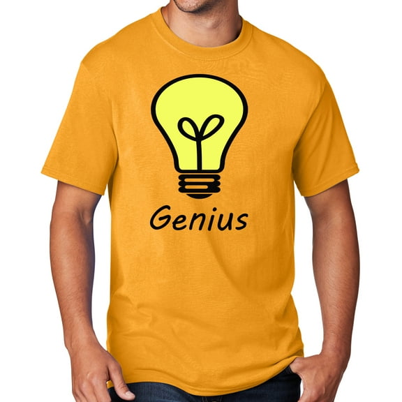 Men's Genius Lightbulb T-shirt, 3XL GOLD - TALL