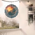 thumbnail image 6 of Serene Metal Hanging Wind Spinners & Chimes - Futuristic Wave Design for Yard & Garden Illuminated by Sunset Glow, 6 of 6