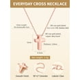 thumbnail image 5 of FindChic Cross Necklace for Women, Dainty Rose Gold Plated Crucifix Pendant Necklace Hypoallergenic Baptism Religious Faith Jewelry Gifts for Her, 5 of 9