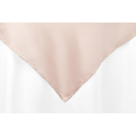 

1 Pc Square 90 X90 Lamour Satin Table Overlay - Blush/Rose Gold For Wedding Or Event Decor