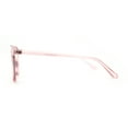thumbnail image 3 of Round Keyhole Thin Plastic Horn Rim Blue Light Filtering Computer Glasses Pink, 3 of 4