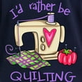thumbnail image 3 of CafePress - I'd Rather Be Quilting Long Sleeve T Shirt - Women's Long Sleeve Graphic Tee Casual Fit, 3 of 4