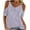 Purple, variant on ALLLIST Women Tops V-Neck Short Sleeve Yellow Graphic Cold Shoulder Casual T-Shirts Tees for Women