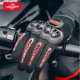 thumbnail image 3 of Guantes de motocicleta, guantes con pantalla táctil para motocicleta, vehículos todo terreno, escalada, caza, motocross y otros deportes al aire libre (rojo) Rojo Verde, 3 of 5