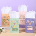 thumbnail image 4 of Bolsas de regalo DjinnGlory Happy Birthday con papel de seda, paquete de 36, 4 of 9