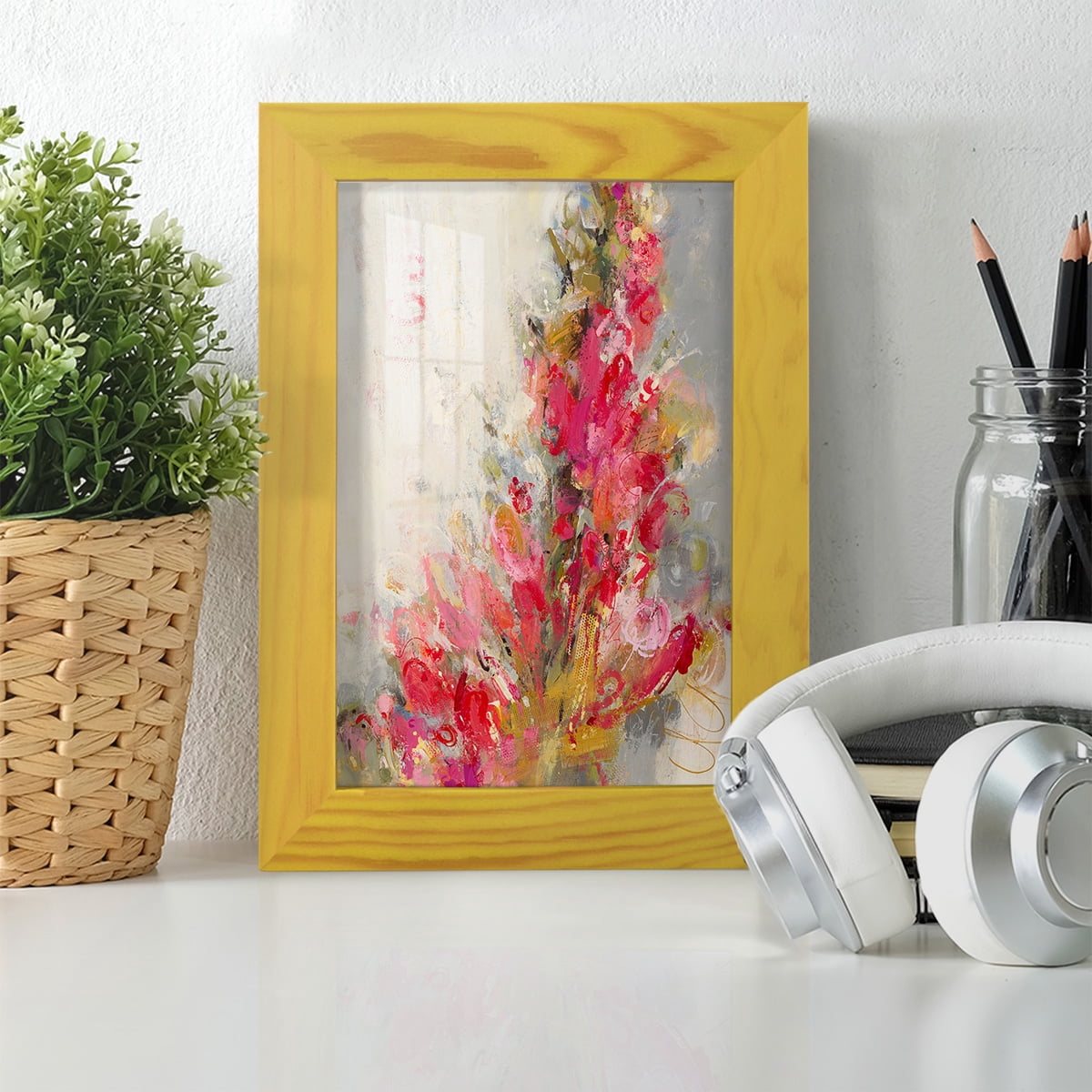 Flip Side - Framed Print w/glass - Sunflower Yellow