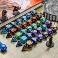 thumbnail image 2 of 7pcs Polyhedral DND Dice Set, for Table Game Dice Role-Playing RPG Dice, Blue & Purple, 2 of 9