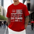 thumbnail image 4 of 250 Anniversary Usa Shirt Men's Shirts Short Sleeve Vintage 250 Years American 1776-2026 250th Birthday Usa T-Shirt Breathable Oversized America Pullover Tee, 4 of 6
