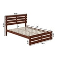thumbnail image 4 of AFI Oxford 14" Full Wood Platform Bed Frame with Headboard and Footboard, Walnut, 4 of 6