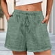 thumbnail image 2 of Pantalones Cortos de Cintura Elástica de las Mujeres con Bolsillos Ojos Sueltos Bottoms de Verano de Doble Bolsillo Casual para Uso Diario, 2 of 6
