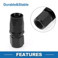 thumbnail image 4 of Adaptador de manguera reductor de flare para hombre Unique Bargains TF-1001-AN6 0° Conector de línea de combustible de aluminio con O-ring negro, 4 of 6