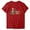 Red, variant on WREESH Women's Round Neck Summer T-Shirt Fashion Short Sleeve Blouse with Graphic Print Olive Green