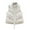 Beige, variant on IROINNID Women's Puffer Vest Solid Color Sleeveless Warm Pocket Vest Coat Short Jacket Winter Turn Down Zipper Outerwear, Beige