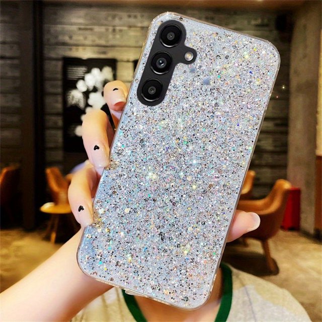 For Samsung Galaxy A54 A34 A14 Shiny Glitter Silicone Sleeve Soft Back Cover
