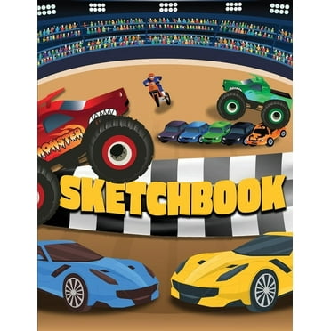 Sketchbook: 120 Blank Pages with Exciting Race Characters (Sketchbook for Kids) (Paperback)