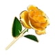 thumbnail image 5 of Bewildely Exquisitas rosas de porcelana 24K chapadas en oro Brillantes y resistentes rosas chapadas en oro Plantas artificiales amarillas amarillo 2piezas, 5 of 6