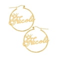 thumbnail image 2 of Personalized Hoop Crown Name Earrings, 2 of 2