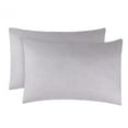 thumbnail image 2 of Superior Melange Flannel Cotton Pillowcases, Set of 2, Standard, Grey, 2 of 10