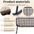 thumbnail image 4 of 50.8 in Double Wide Rocking Papasan Chair, 2-Person Outdoor Lounge Chair with Thick Cushion, PE Rattan & Steel Frame, Beige, 4 of 7