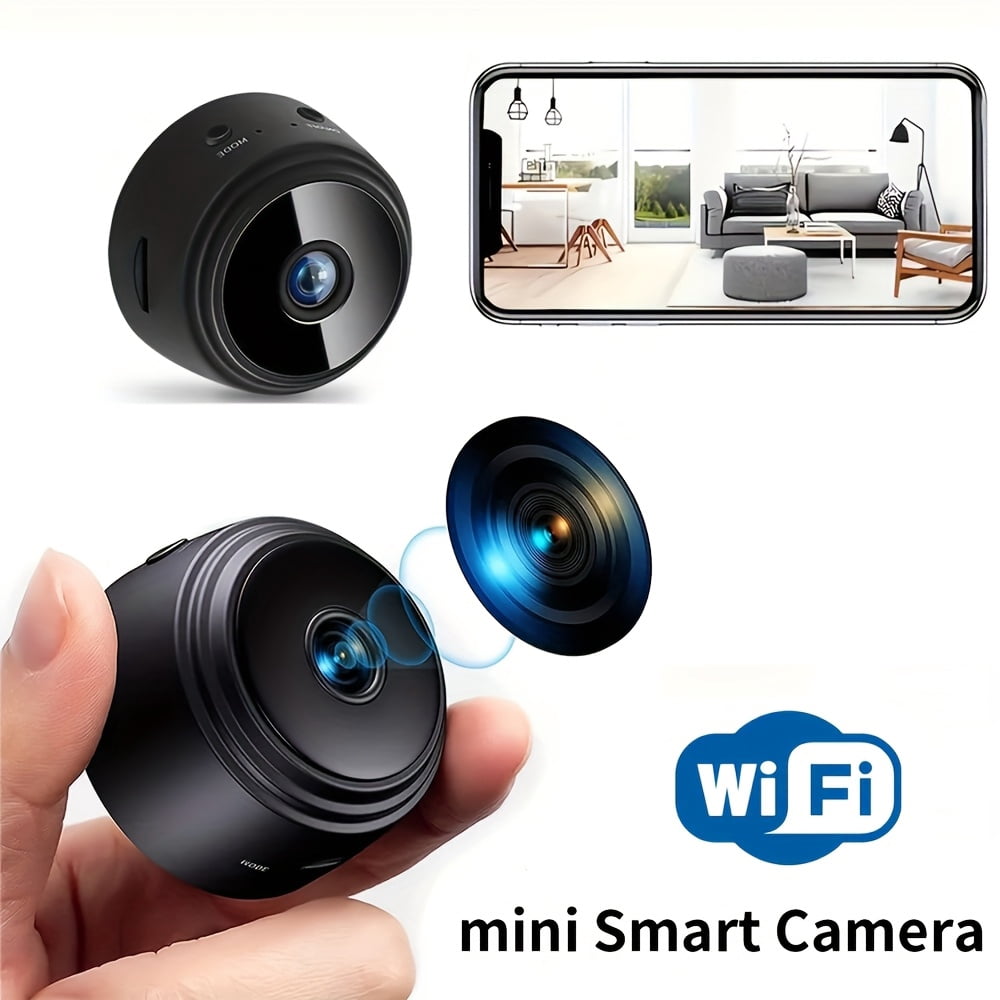 Mini Smart Camera - 480P AI Human/Pet Detection | 24/7 Recording w/ SD Card & Cloud | Motion Alerts | Nanny Cam Baby/Pet Monitor | 2.4G Only USB Powered Indoor Security (1pc)
