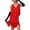 Red, variant on KHONTS Women's V-Neck Spaghetti Strap Mini Short Dress Tassels Sequin Beaded Party Dress White XL