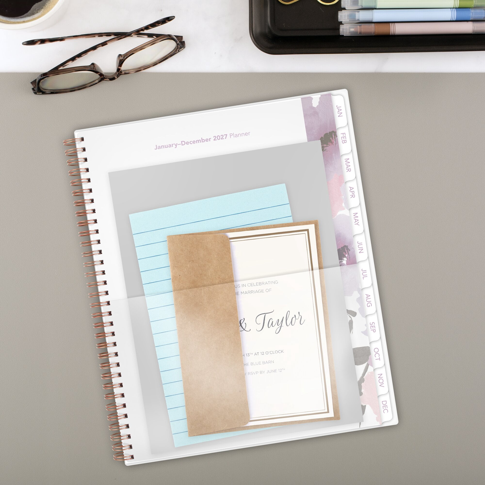 Mead Cambridge Vienna 2027 Weekly Monthly Planner Large 8 12 x 11 - Planners