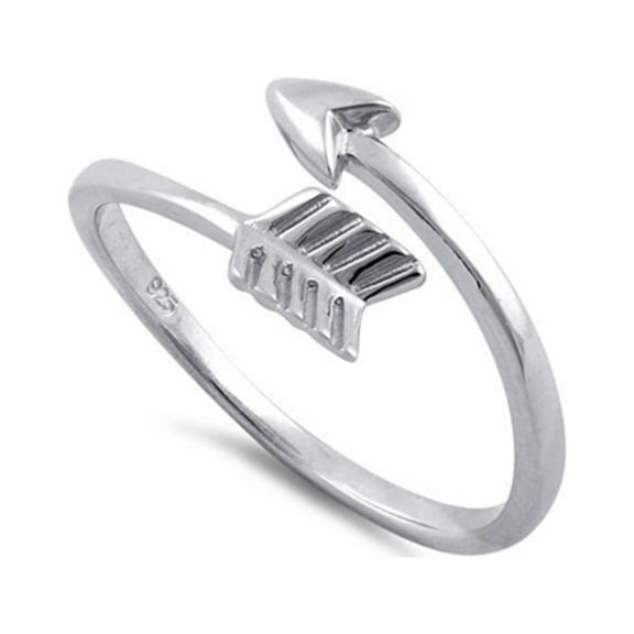 Mooneye 925 Sterling Silver Platinum Plated Arrow Women Valentines Day Gifts Ring