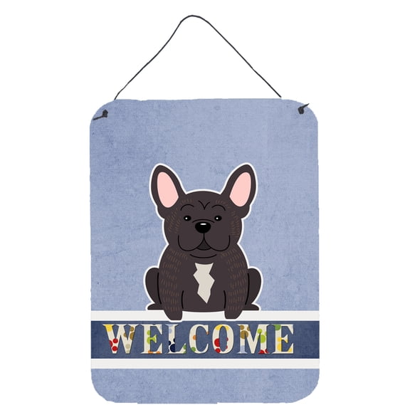 Carolines Treasures BB5590DS1216 French Bulldog Brindle Welcome Wall or Door Hanging Prints