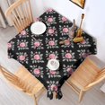 thumbnail image 2 of Pioneer Flower Floral Print Pattern Square Tablecloth, Waterproof Wipeable Spillproof Washable Table Cover for Home Kitchen Party Decor, 42"x42", 2 of 6