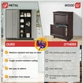 thumbnail image 4 of Metal Storage Cabinet with with Pegboard and Wheels, Steel Garage Storage Cabinet with Lock and Adjustable Shelves, Tall Tool Storage Cabinet for Home Office, Garage, Pantry (Black+Gray), 4 of 8