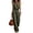 Army Green, variant on Wide Leg Women's Jumpsuits Linen Sleeveless Jumpsuit Dressy Casual Button Up Jumpsuits Summer V Neck Overalls with Pockets Light Blue S